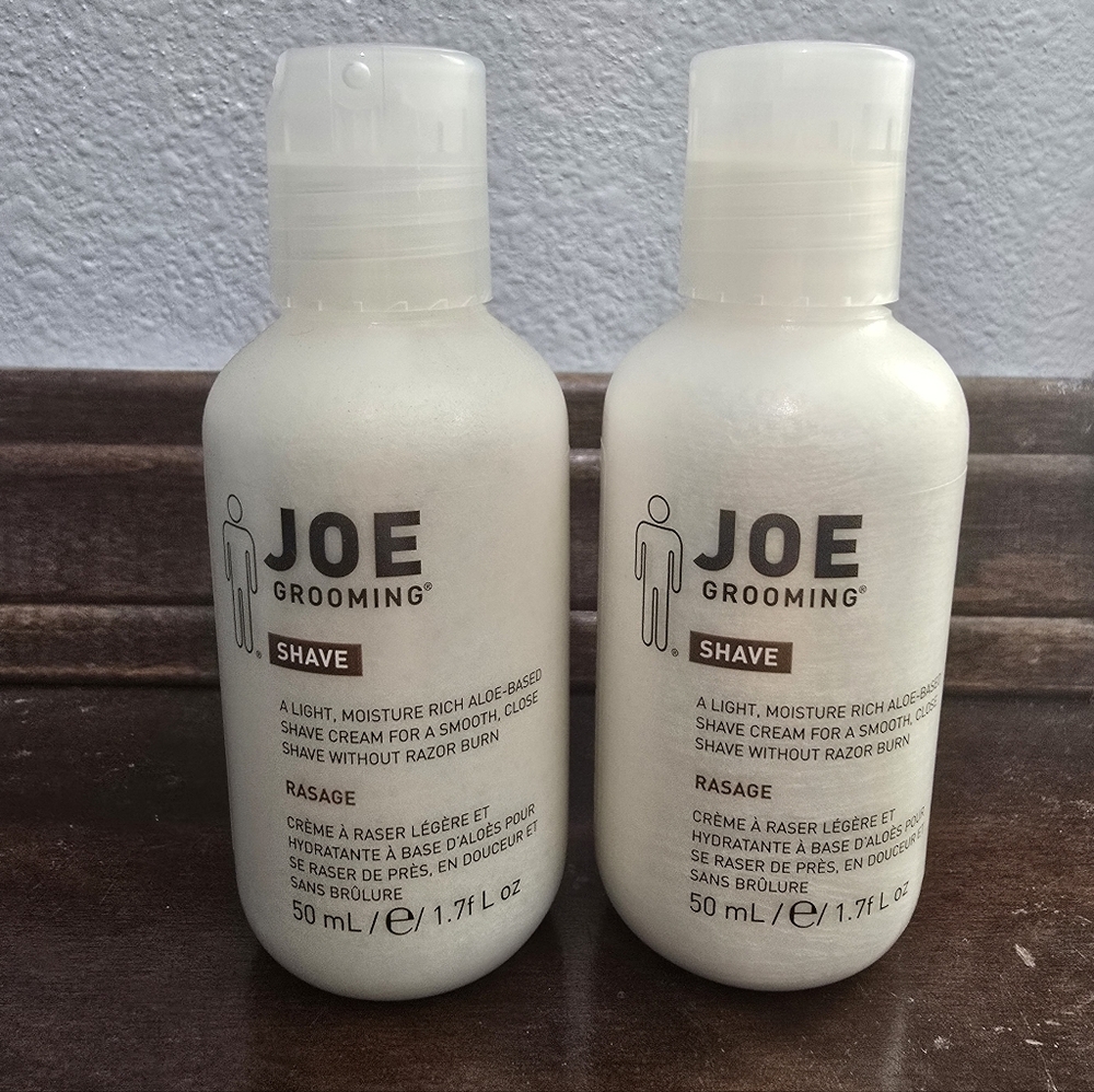 Joe Grooming Shave Cream Lotion Travel 1.7 Oz Lot Of 2 NWOB